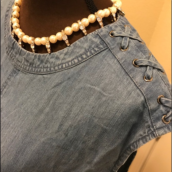 Spense || Denim Sleeveless Dress - Picture 5 of 6